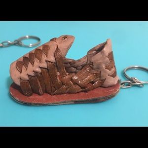 Leather Huarache charm keychain. Each sold separately